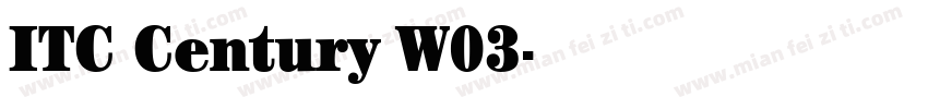 ITC Century W03字体转换
